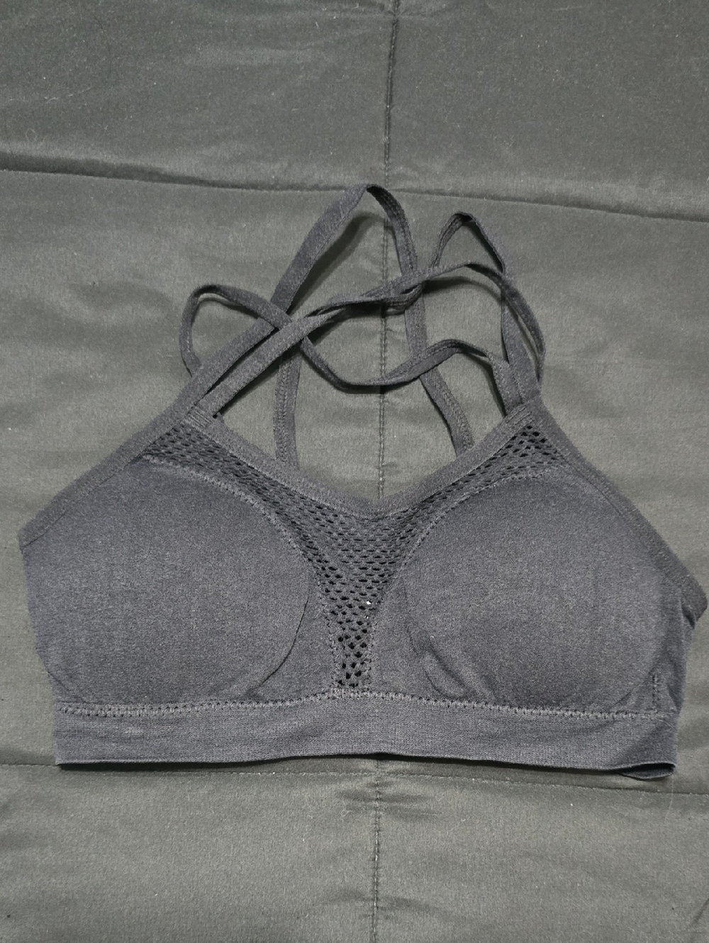 Black Strappy Mesh Bralette